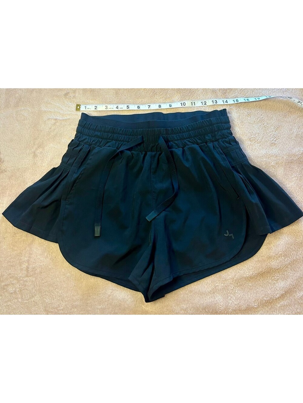 JoyLab Women's S Black Pleated Side Woven High Rise Athletic Shorts